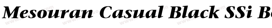 Mesouran Casual Black SSi Bold Italic字体转换